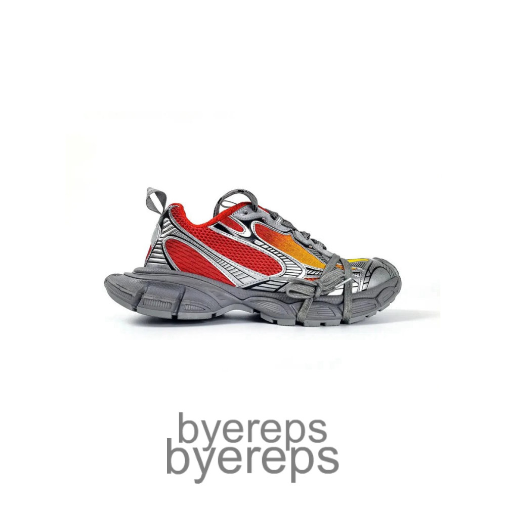Balenciaga Men’S 3xl Gradient Sneaker In Red-Orange-Grey-Black