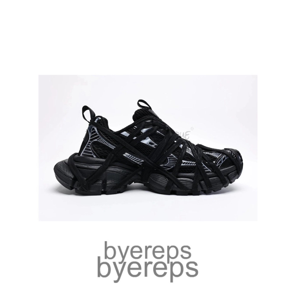 Balenciaga Mens 3xl Extreme Lace Sneaker In Black White