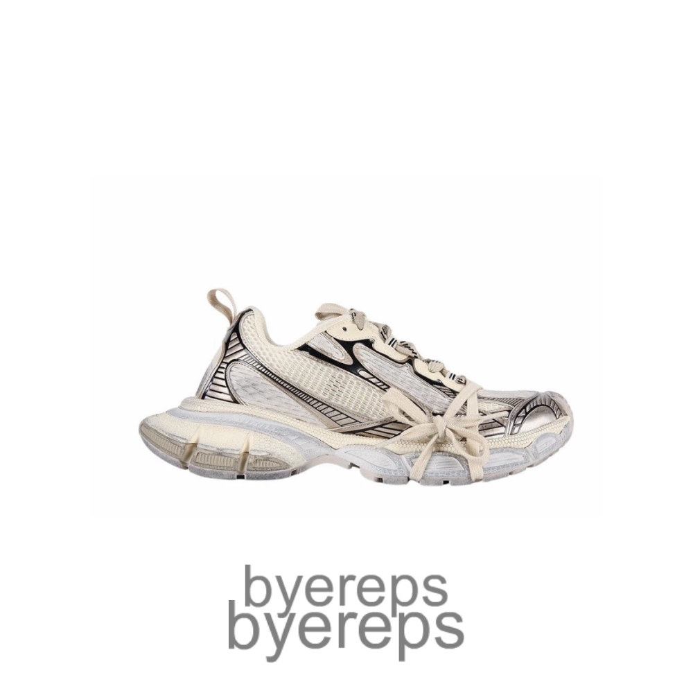 Balenciaga Mens 3xl Mesh Runner Quality 9110 Beige/Eggshell