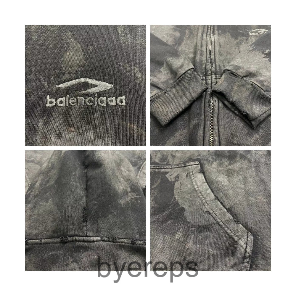 Balenciaga Muddy Zip Up Hoodie