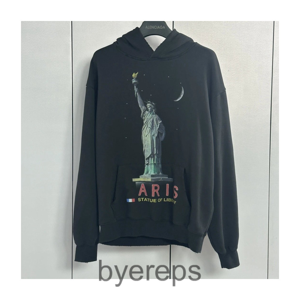 Balenciaga Paris Liberty Distressed Hoodie