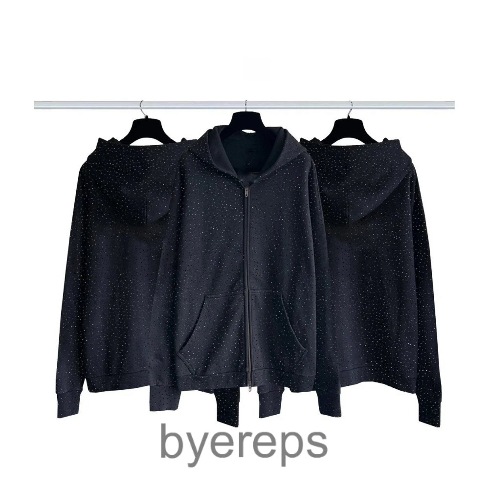 Balenciaga Rhinestone Hoodie Black — photo 2 of 4