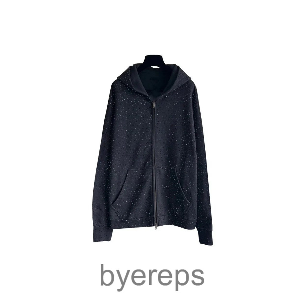 Balenciaga Rhinestone Hoodie Black — photo 3 of 4
