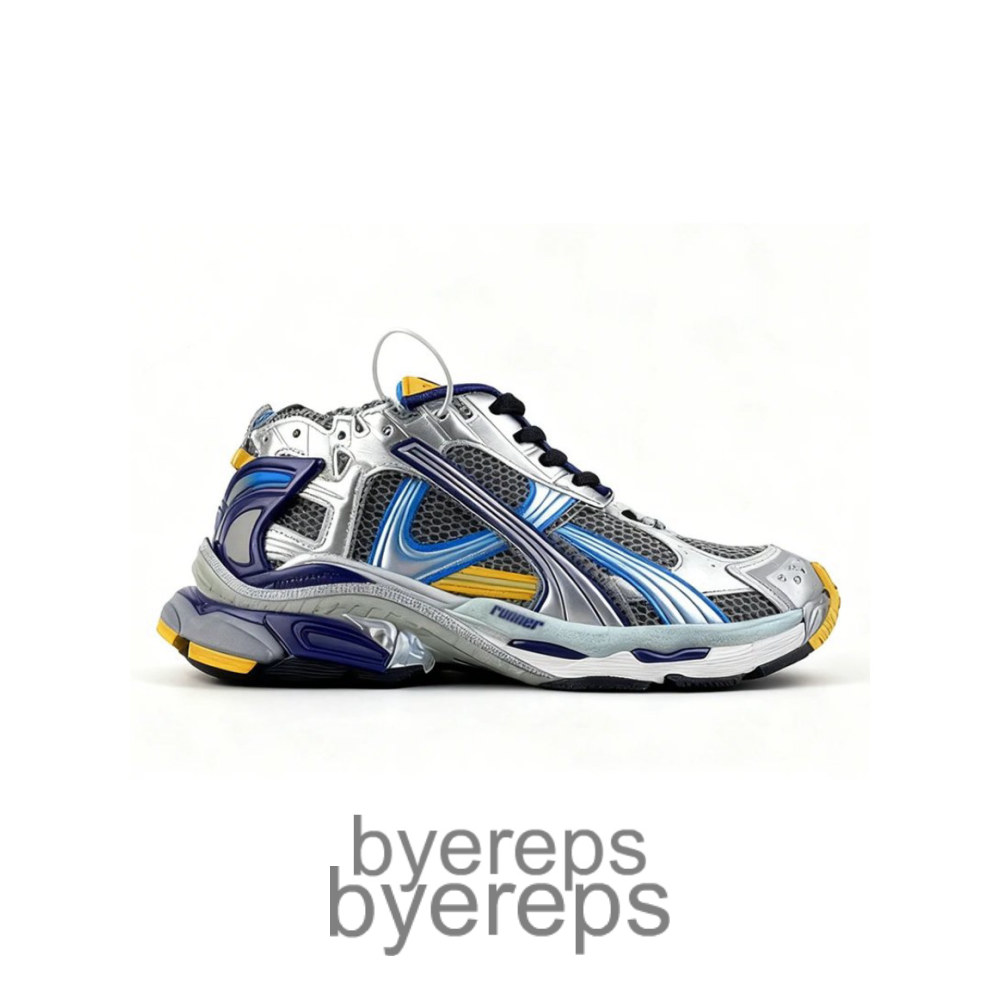 Balenciaga Runner Sneaker Grey Blue Orange Aqua