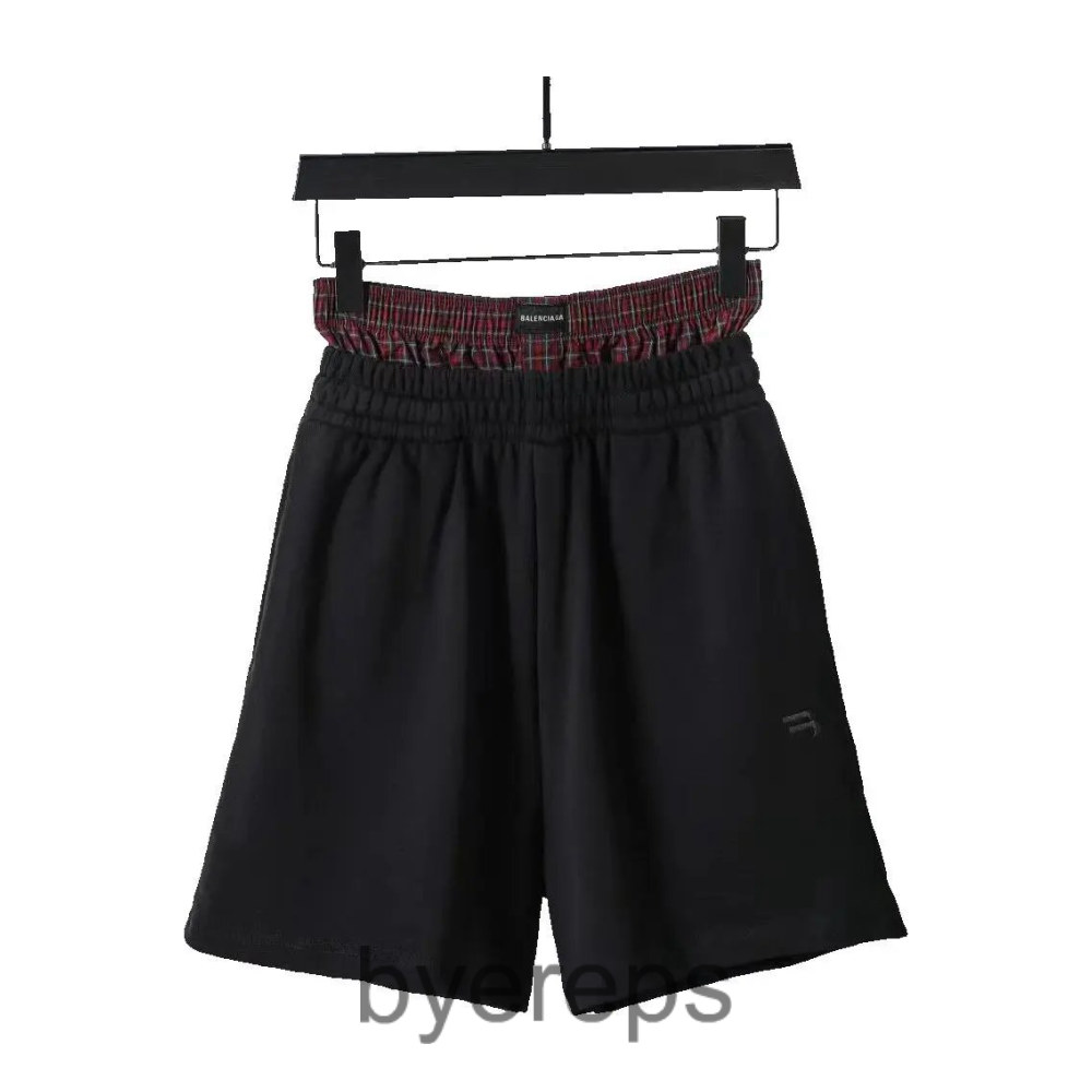 Balenciaga Shorts with Underwear ( Black-Red )
