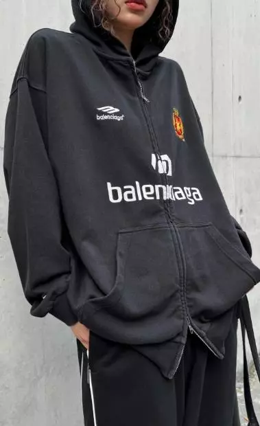 Balenciaga Soccer Zip-Up Hoodie