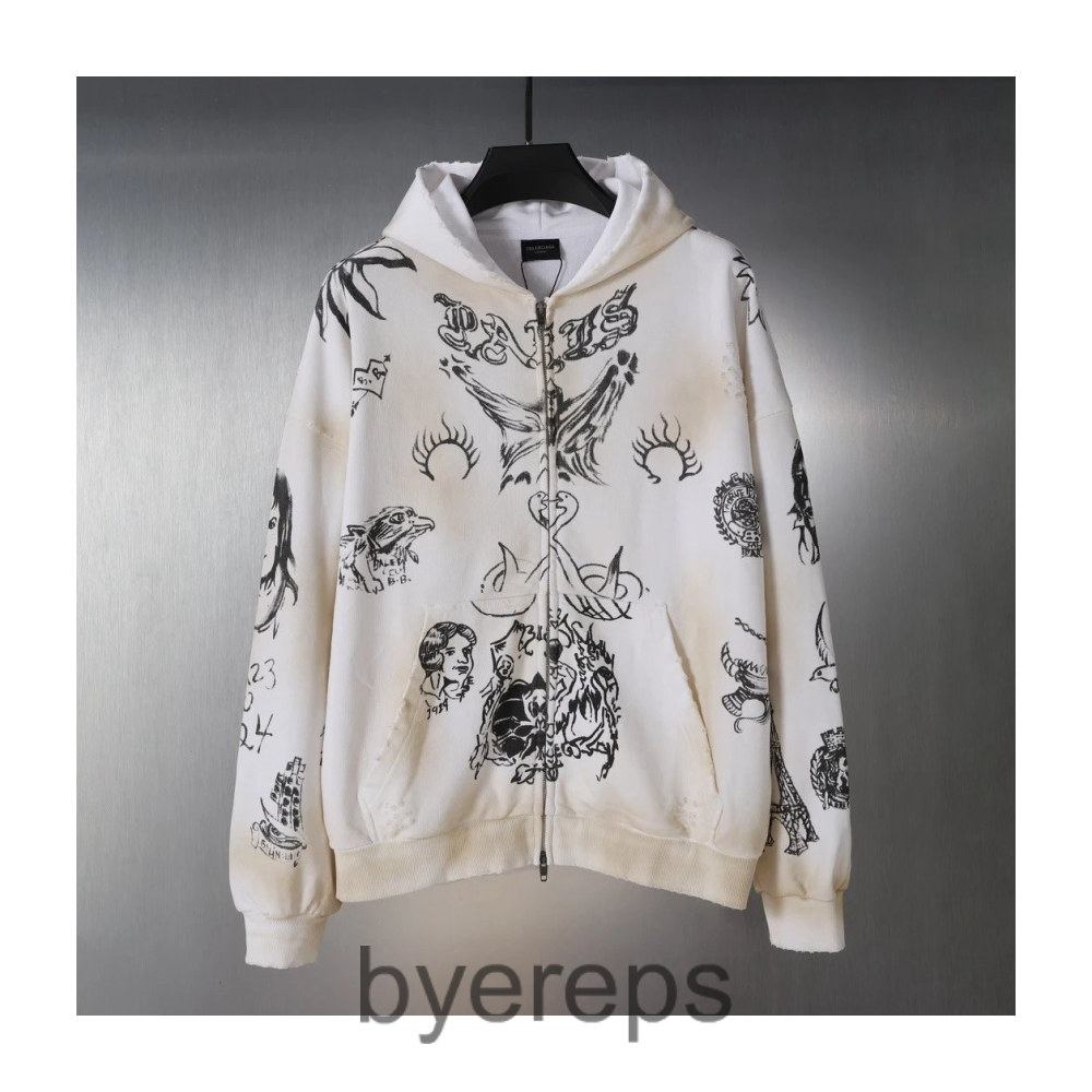 Balenciaga Tattoo Graffiti Hoodie 2 (Budget)