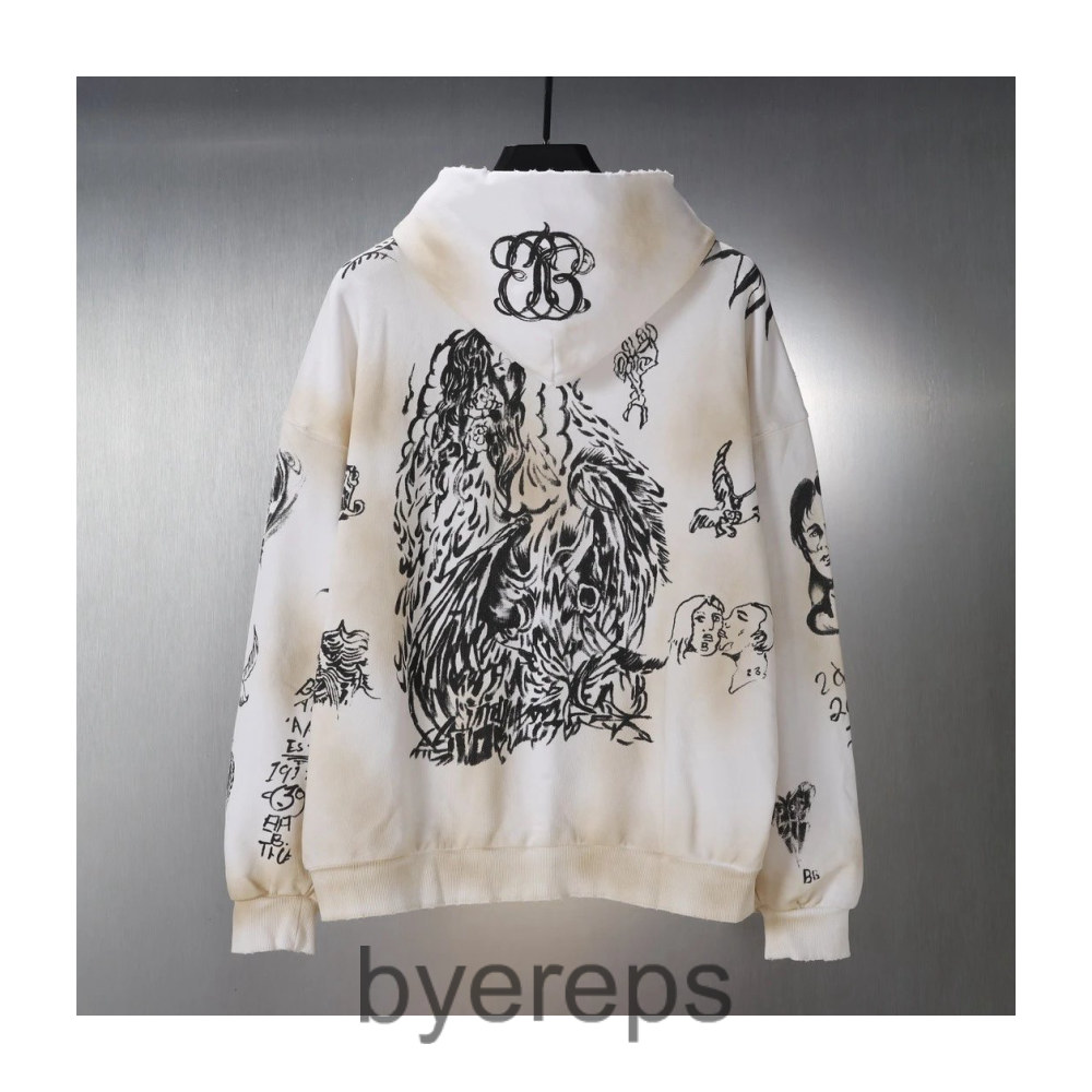 Balenciaga Tattoo Graffiti Hoodie 2 (Budget) — photo 3 of 4