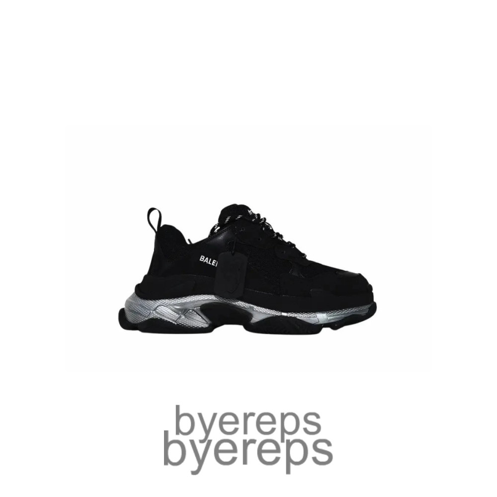 Balenciaga Triple S Snekaer Black Silver