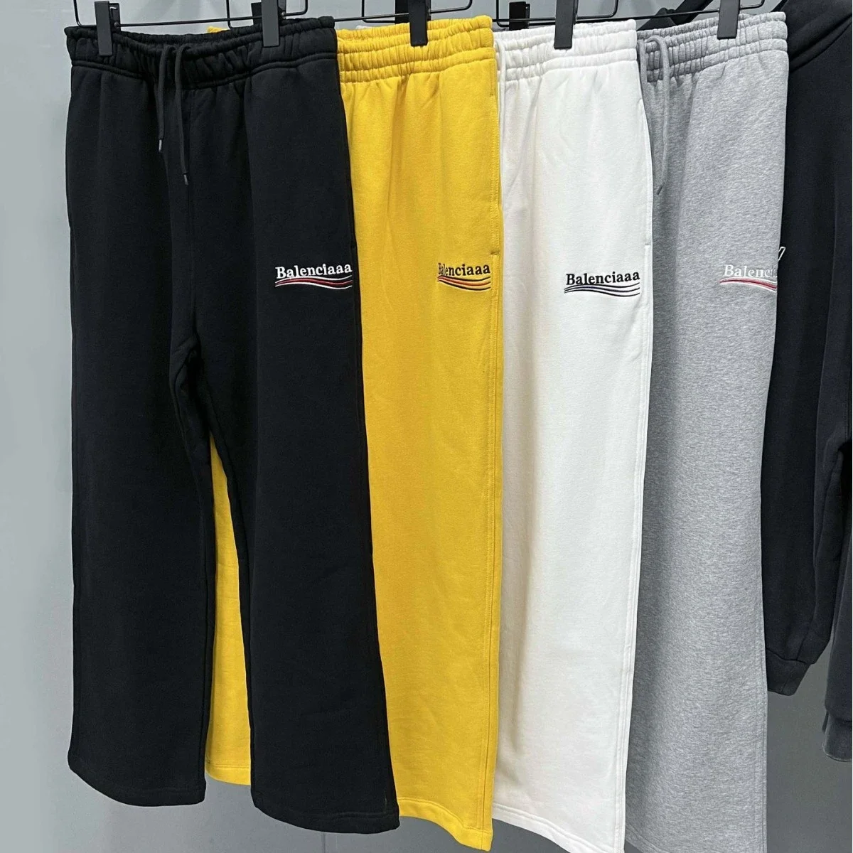 Balenciaga Wide-Leg Logo Sweatpants