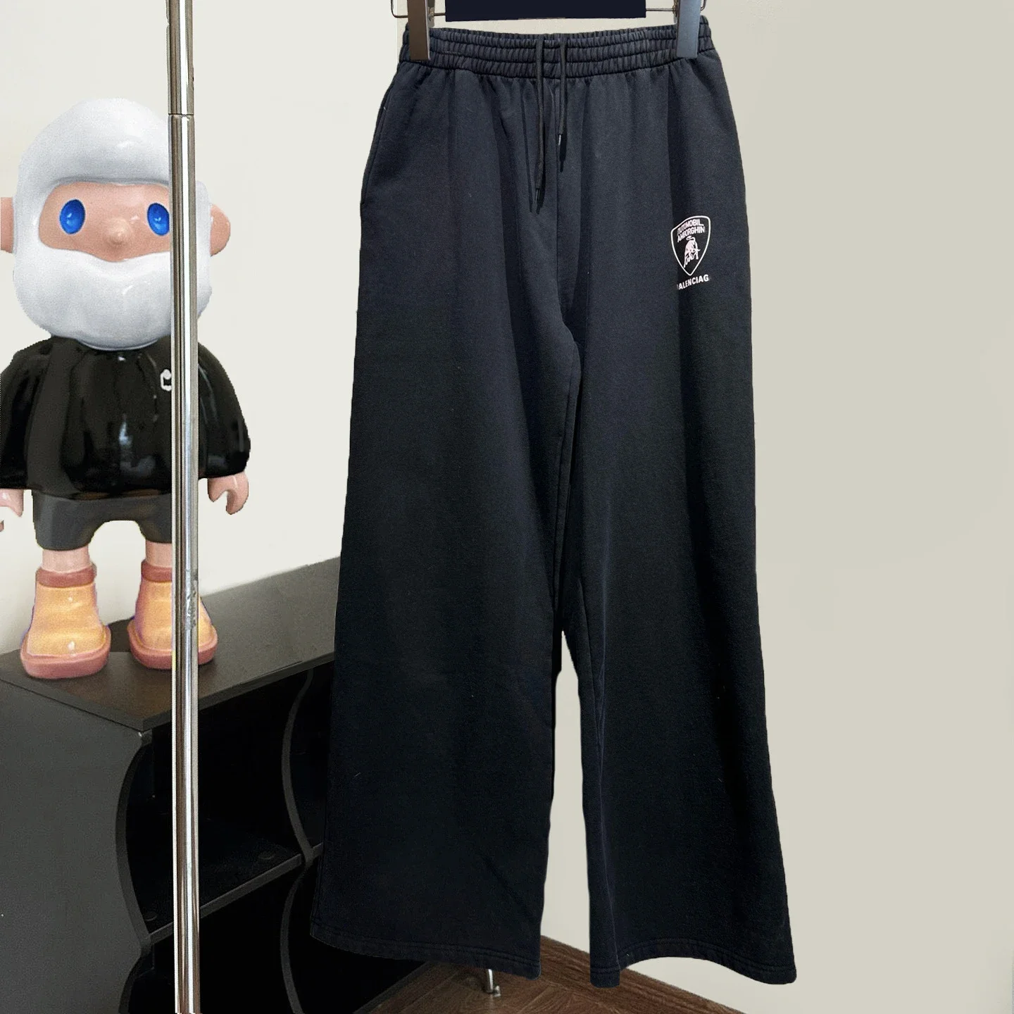 Balenciaga Wide-Leg Logo Sweatpants