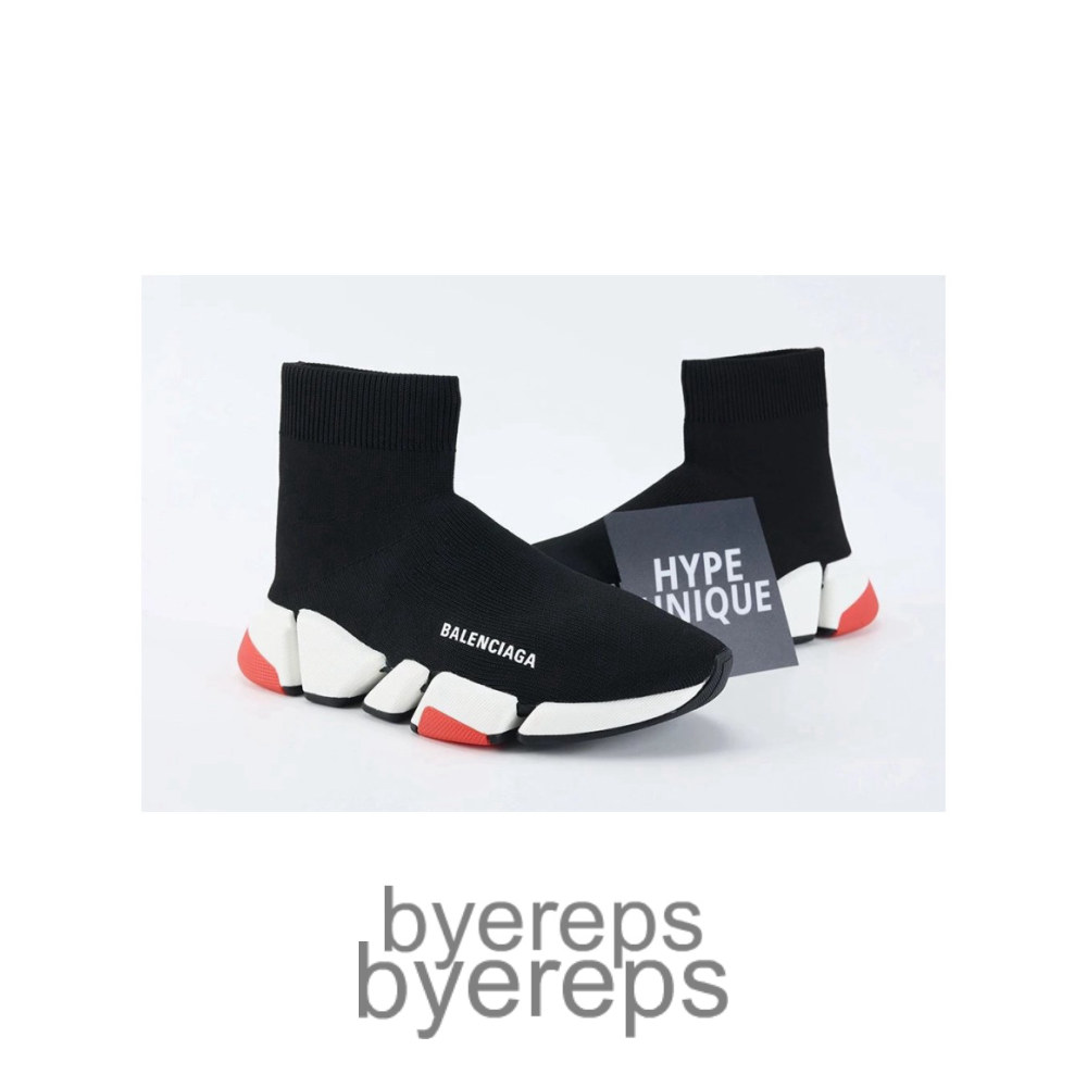 Balenciaga Wmns Speed 2.0 Sneaker Black Red