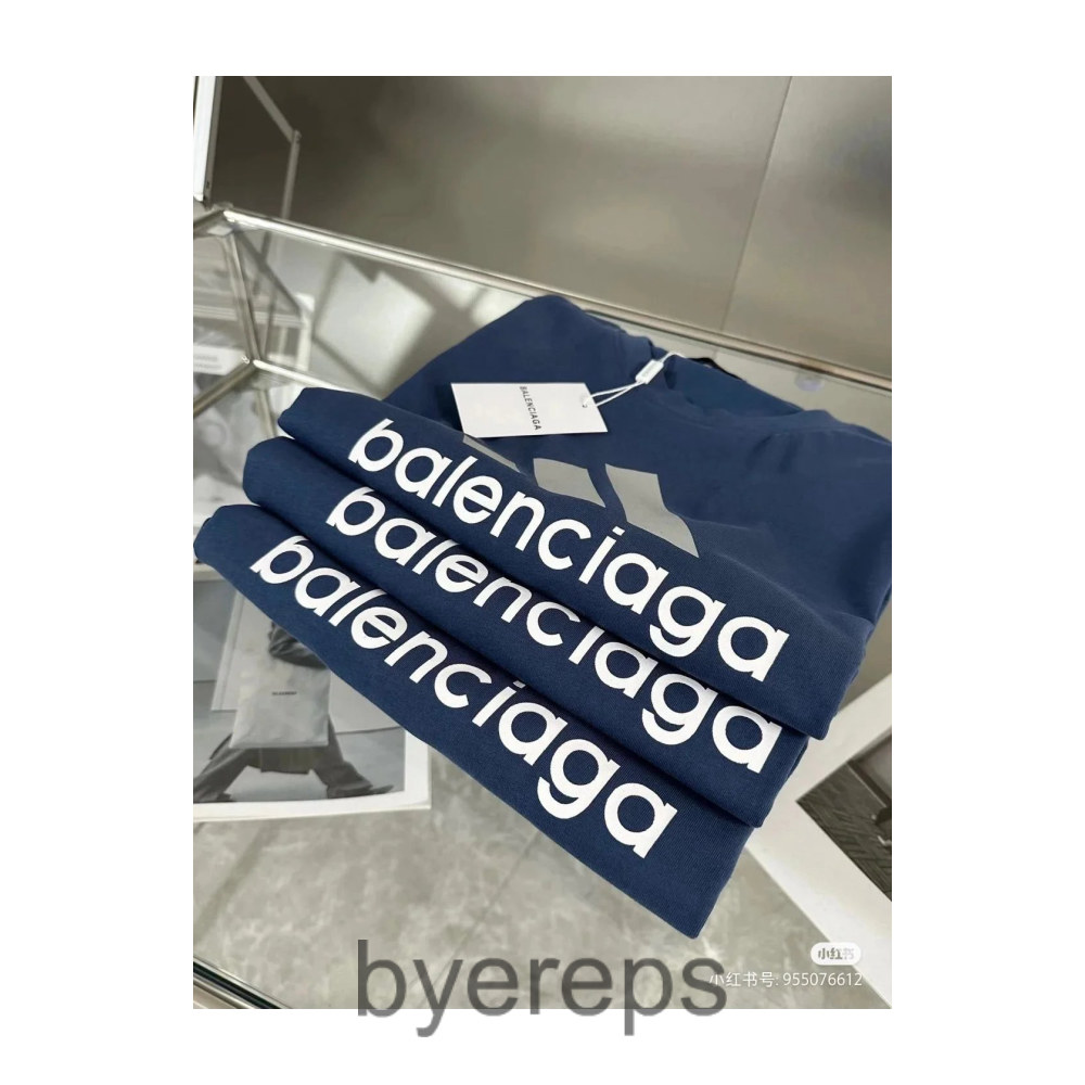 Balenciaga x Adidas Navy Blue T-Shirt