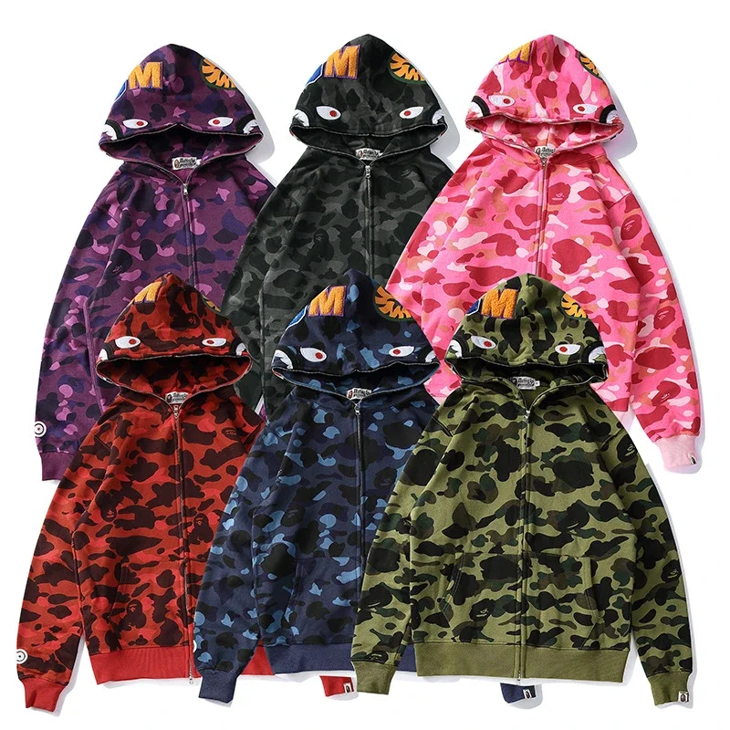 BAPE Camo Shark Hoodie