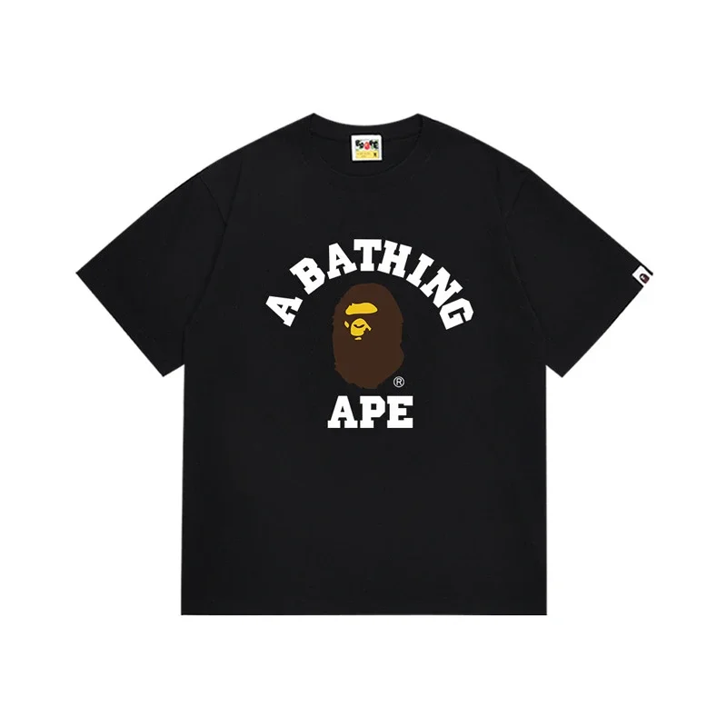 BAPE College Logo Ape Head Black T-Shirt