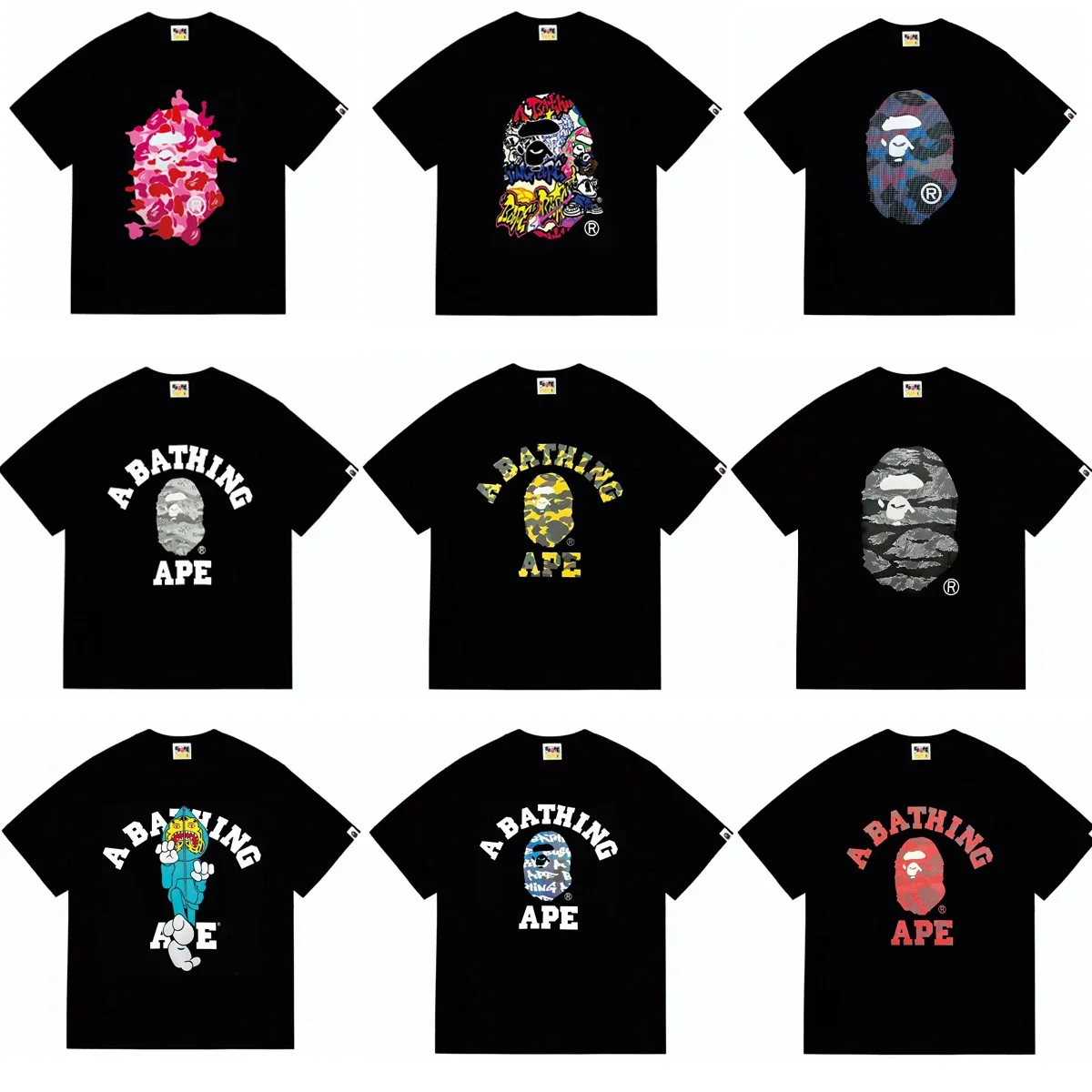 BAPE Multi-Design Ape Head T-Shirts