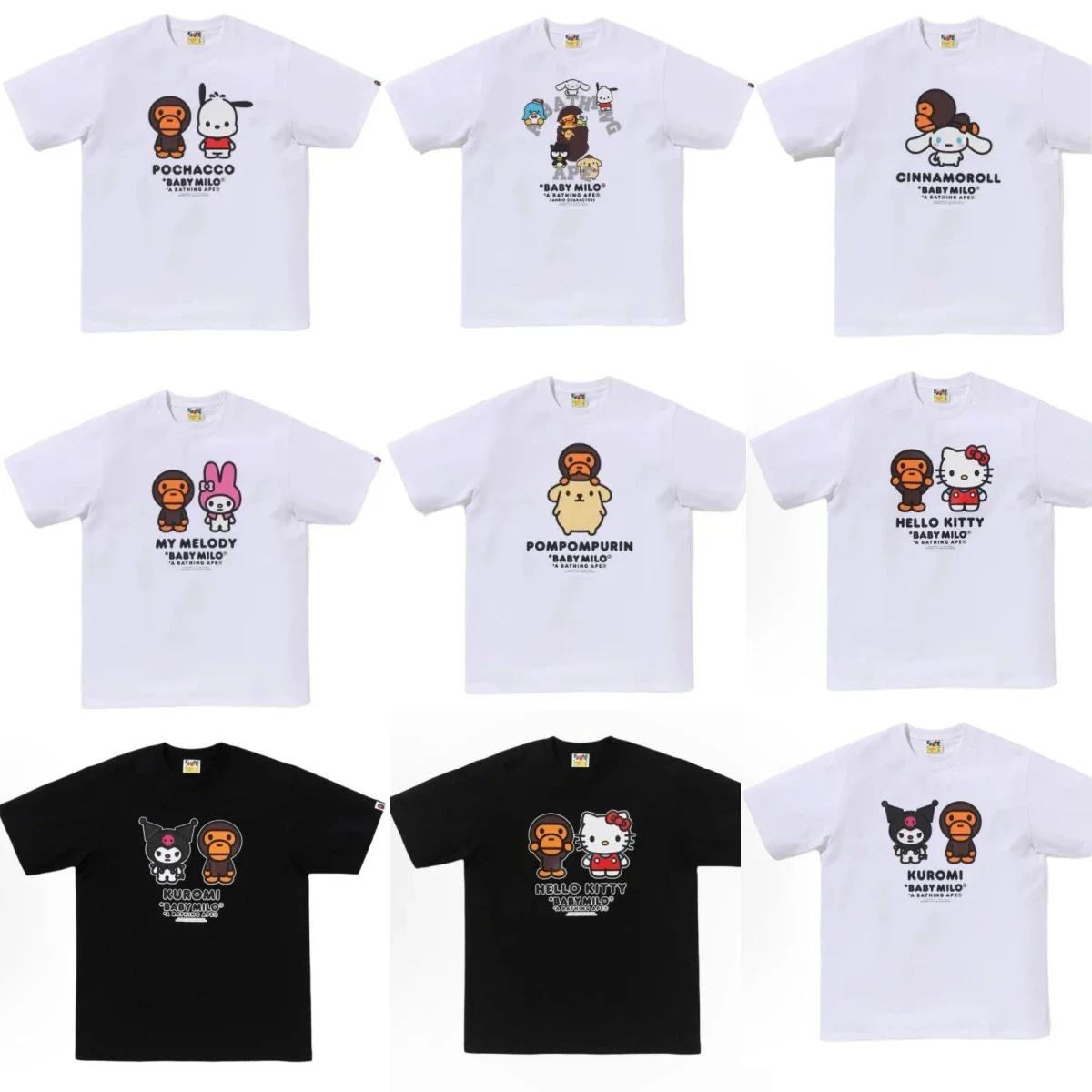BAPE x Sanrio Character T-Shirts Multi Styles