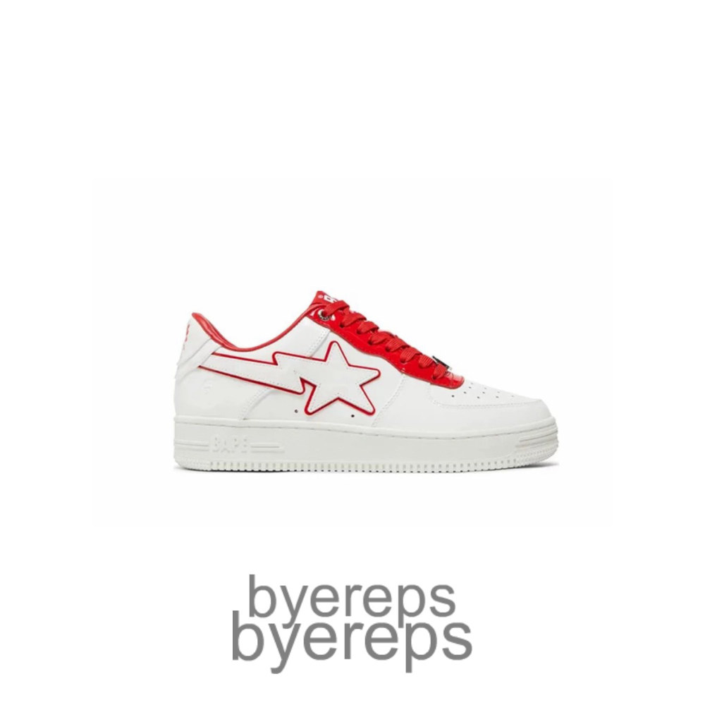 Bapesta #8 M1 White Red