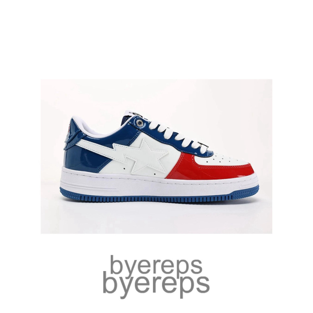 Bapesta Fs-001 Low Red White Blue