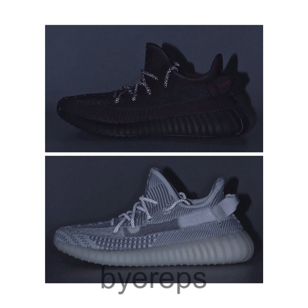 BASF Real Explosive Coconut 350v2 yeezy Black Angel White Angel Female Couple Sports Shoes 3m Reflective FU9006 EF2905