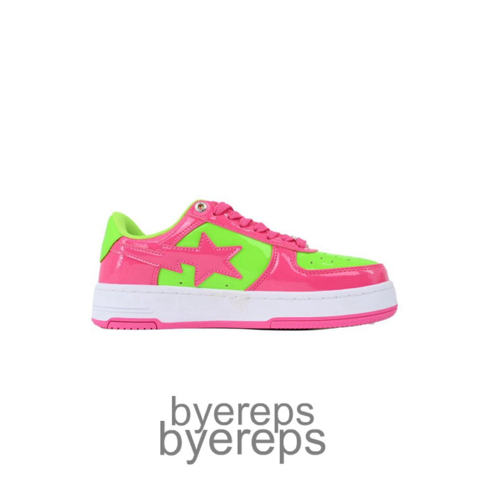 Bathing Ape Bapesta #1 Pink Green