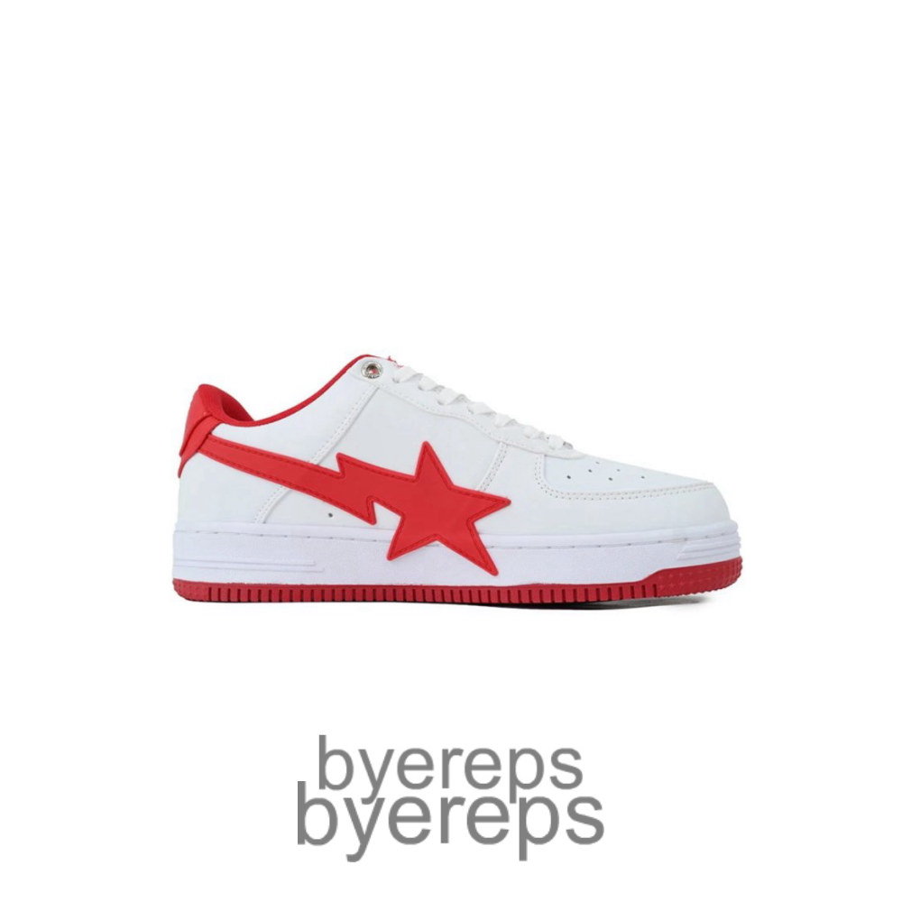 Bathing Ape Red And White Big Star