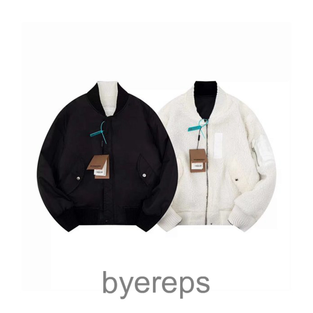 BBR 2022FW Double-sided Logo Pattern Double-sided Fleece Jacket