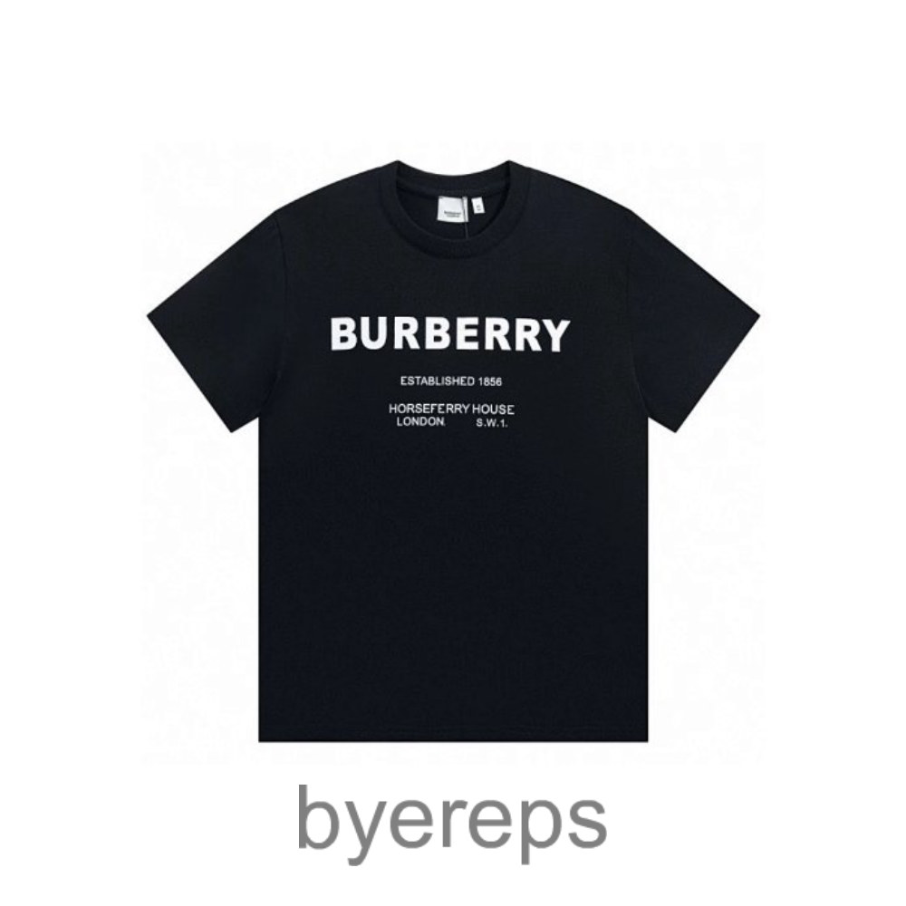 BBR 23SS Classic London Alphabet Slogan 1856 Chest Print Short Sleeve T-Shirt