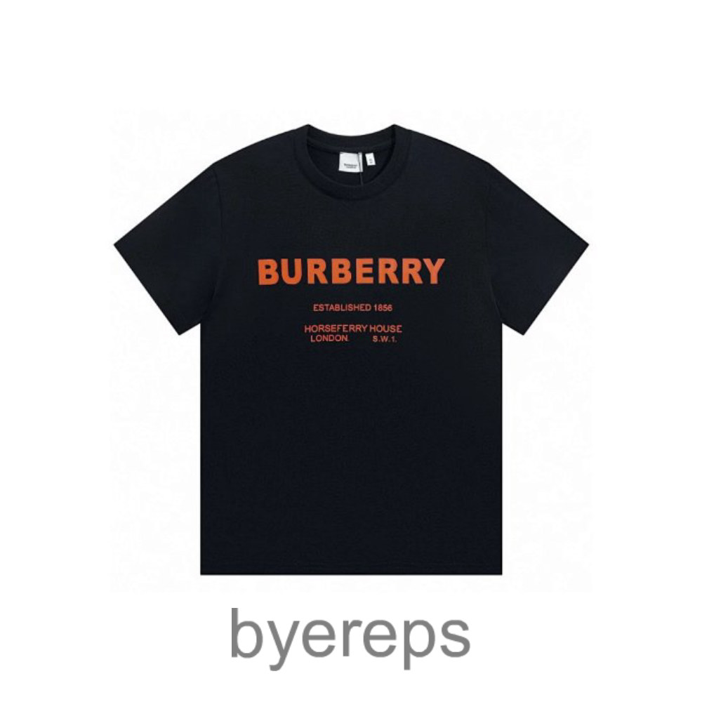 BBR 23SS Classic London Alphabet Slogan 1856 Chest Print Short Sleeve T-Shirt