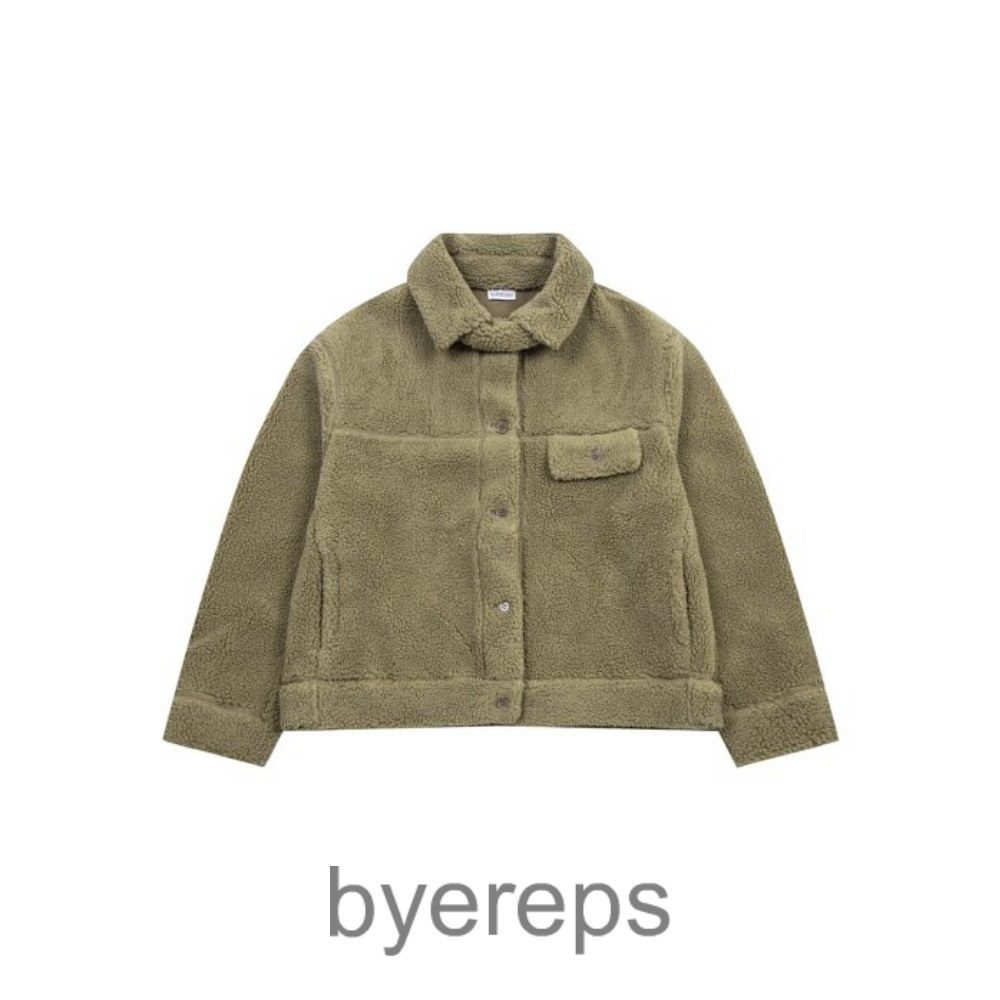Bbr ba * Li autumn and winter latest fleece coat lamb wool brown green short imitation mink coat
