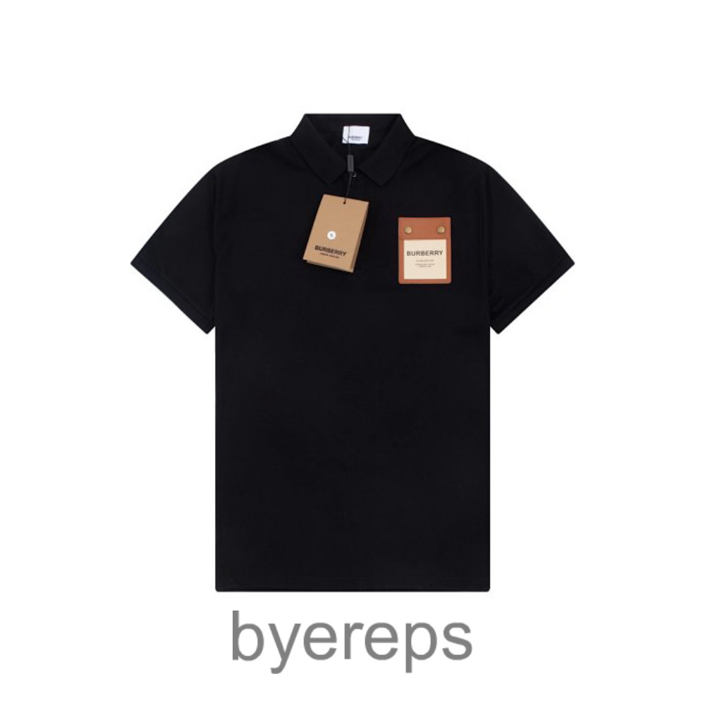 BBR 经典顶级口袋真皮按扣系列限定短袖polo衫