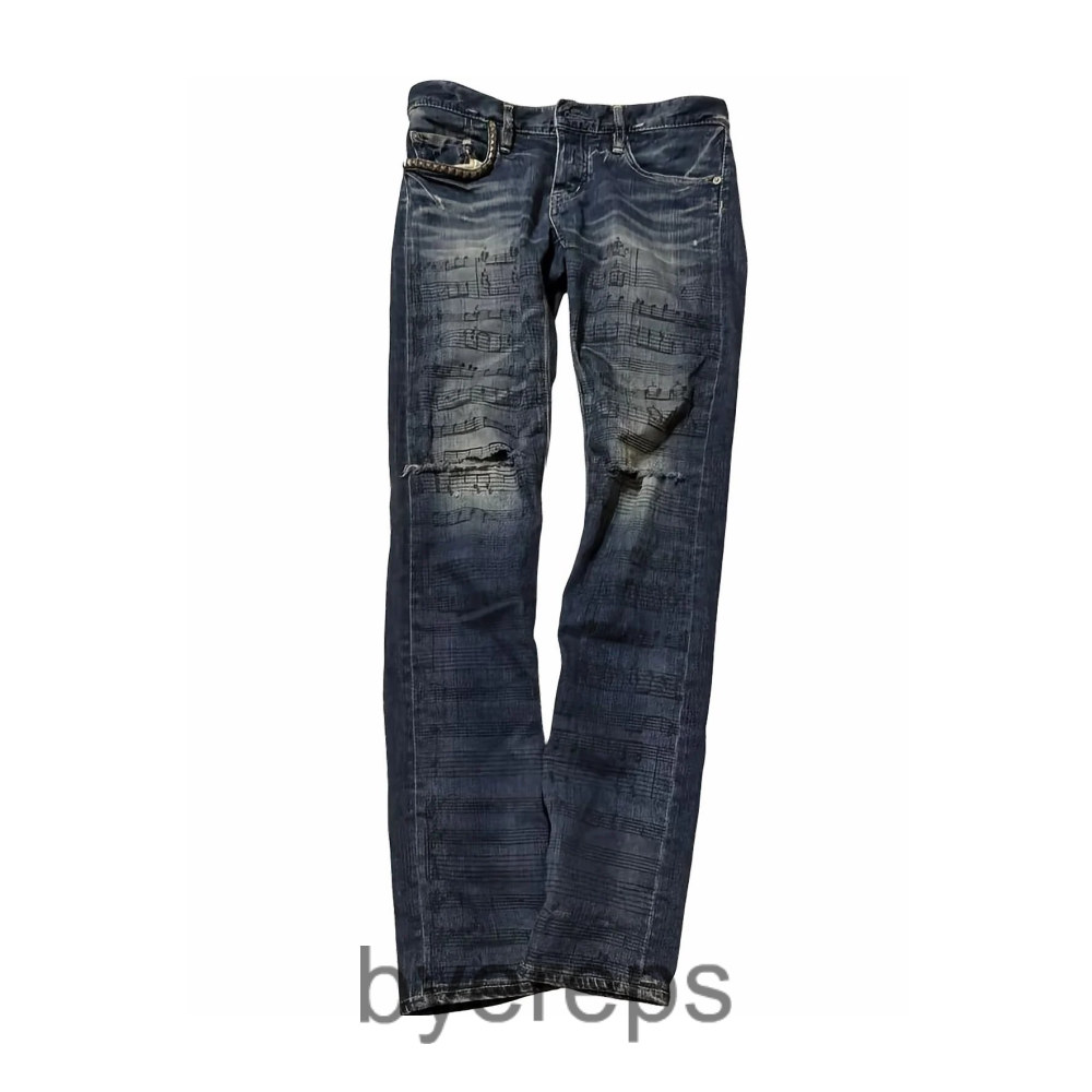 Unbranded BDSS Music Print Jeans — photo 4 of 4
