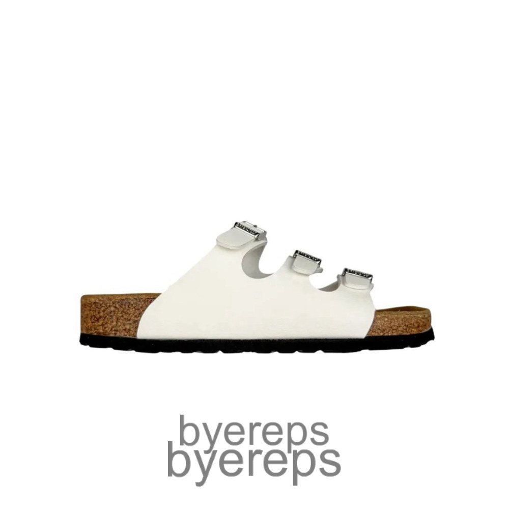 Birkenstock Florida Flex Platform Slides White
