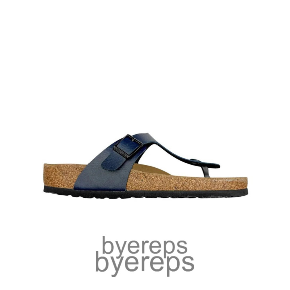 Birkenstock Gizeh Birko Flor Slides Blue