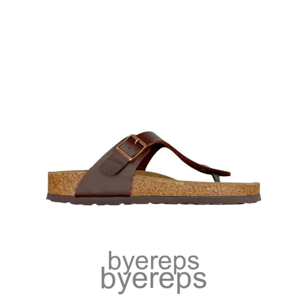 Birkenstock Gizeh Birko Flor Slides Brown