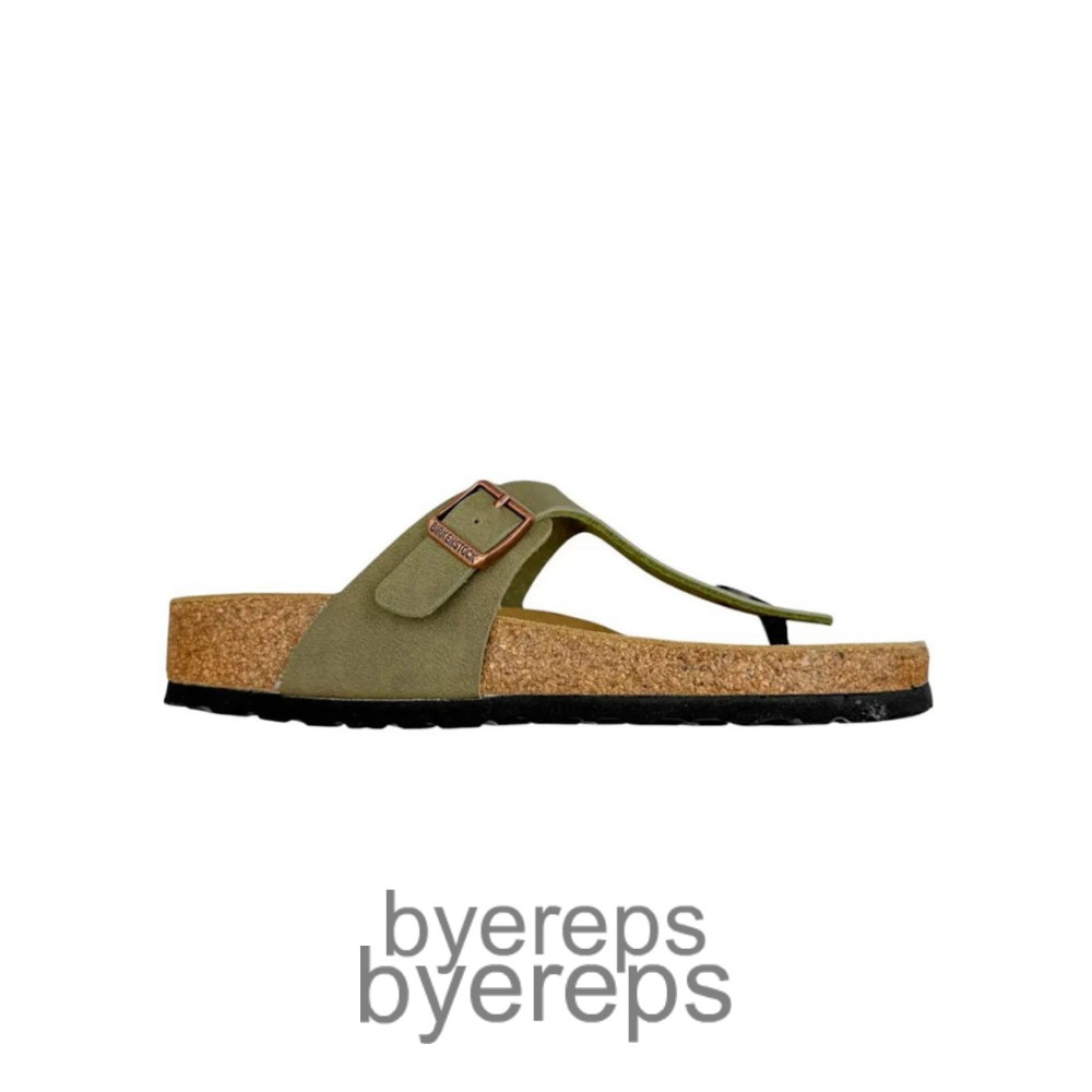 Birkenstock Gizeh Birko Flor Slides Green