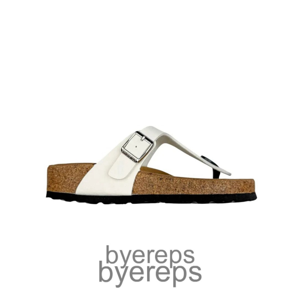 Birkenstock Gizeh Birko Flor Slides White
