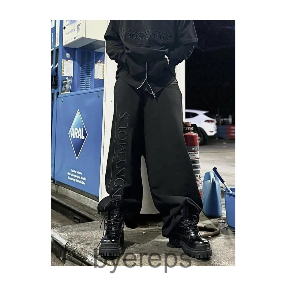 Unbranded Black Anonymous Club Sweatpants — photo 2 of 4