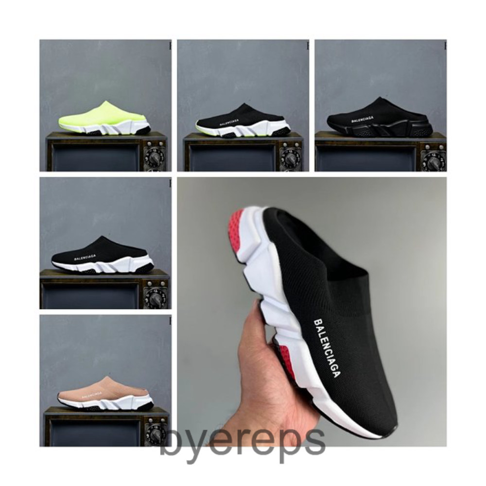 BLCG Paris Sock Shoes Lazy Shoes Half Drag Slip-on Casual Shoes