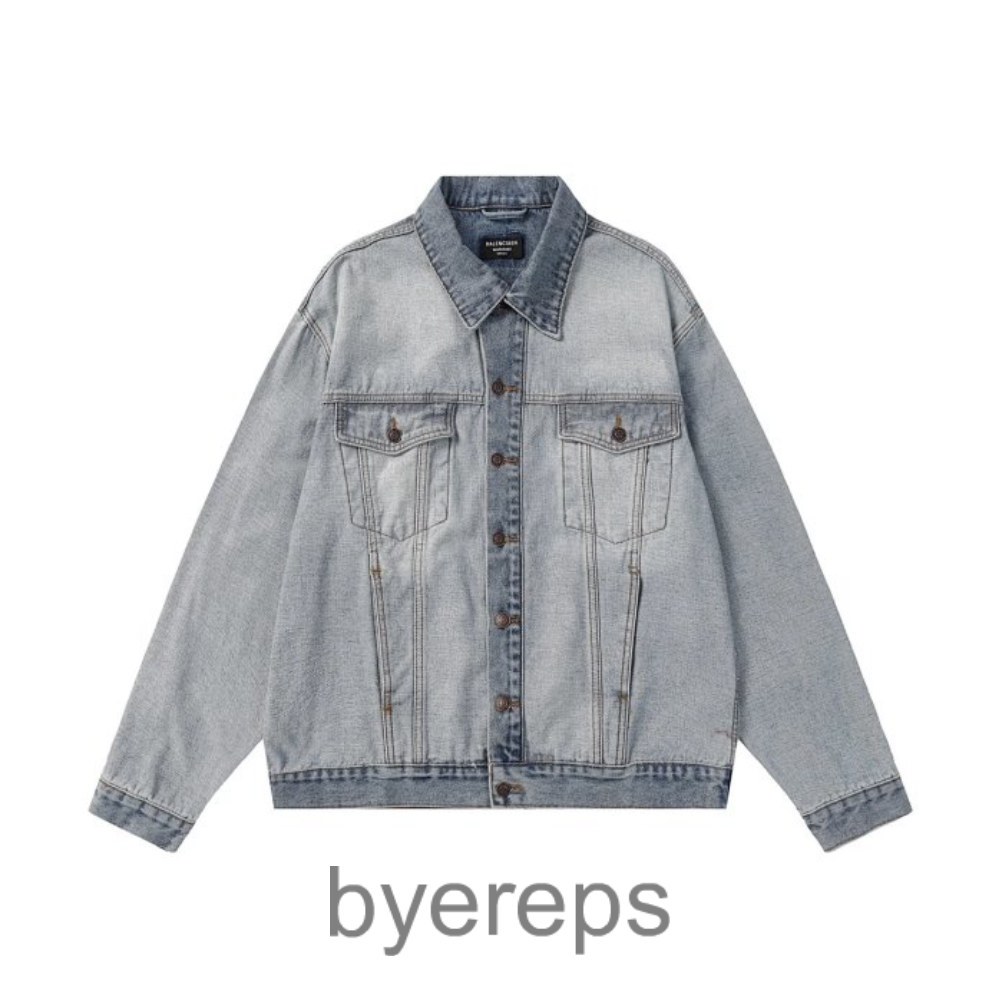 Blcg SS24 distressed leather denim jacket for men and women