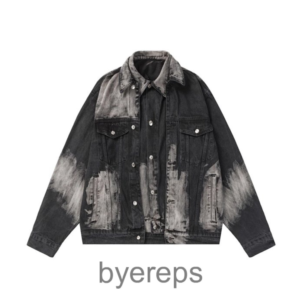Blcg SS24 OF spoof graffiti denim jacket for men and women