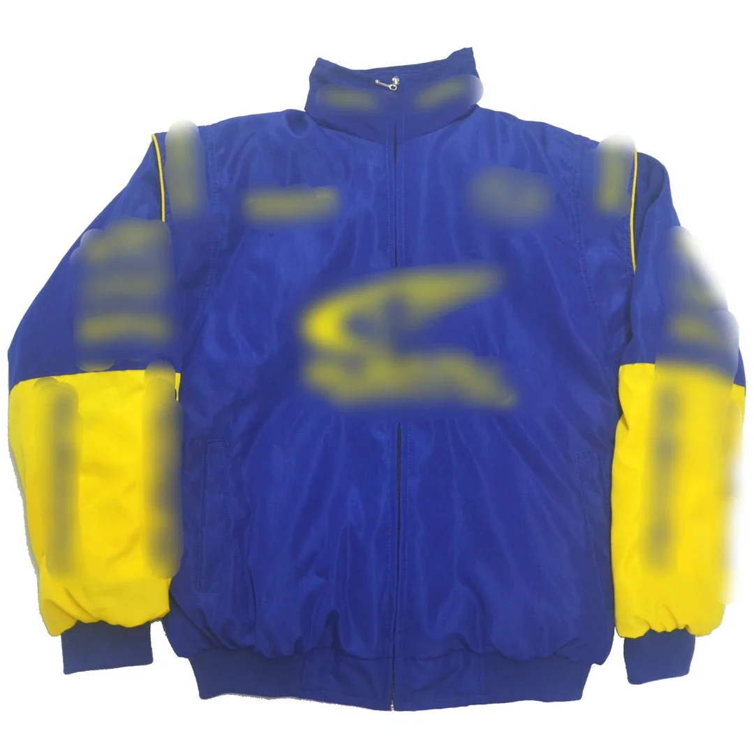 Blue & Yellow Bomber Jacket