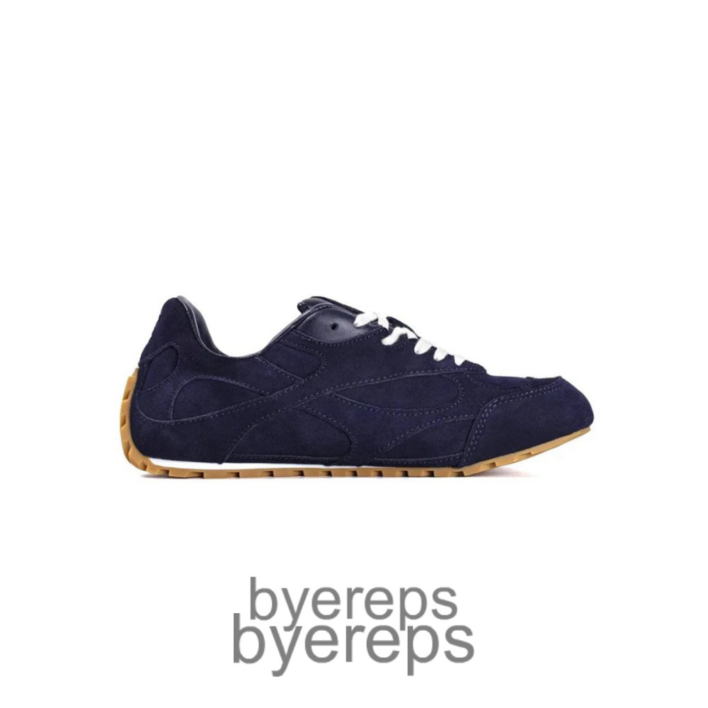 Bottega Venet Orbit Suede Sneakers Neptune Blue
