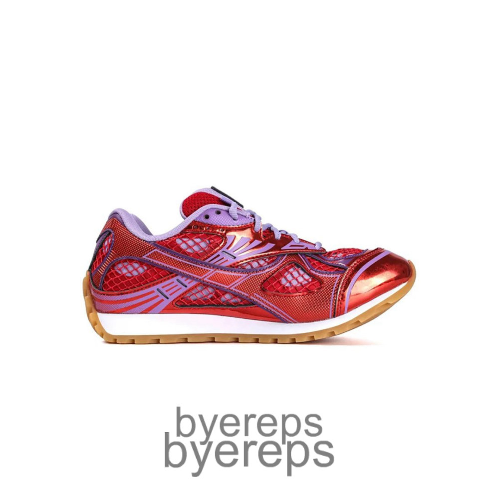Bottega Veneta Orbit Sneakers Metallic Red Wisteria