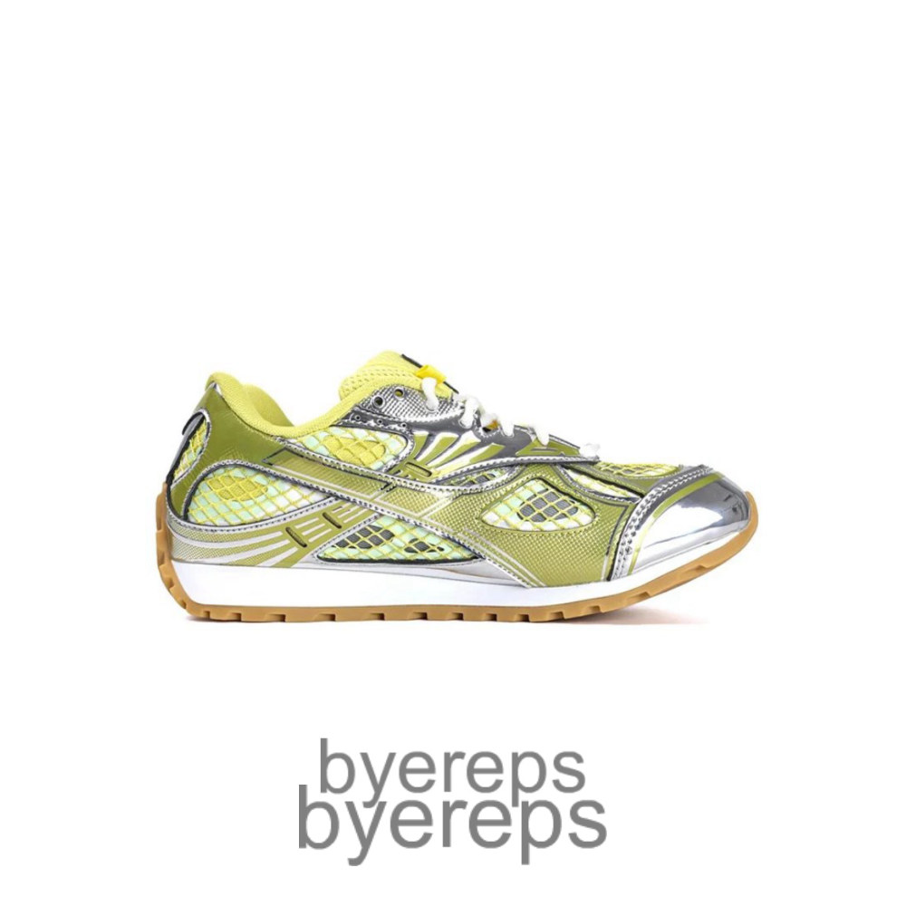 Bottega Veneta Orbit Sneakers Sherbert Silver