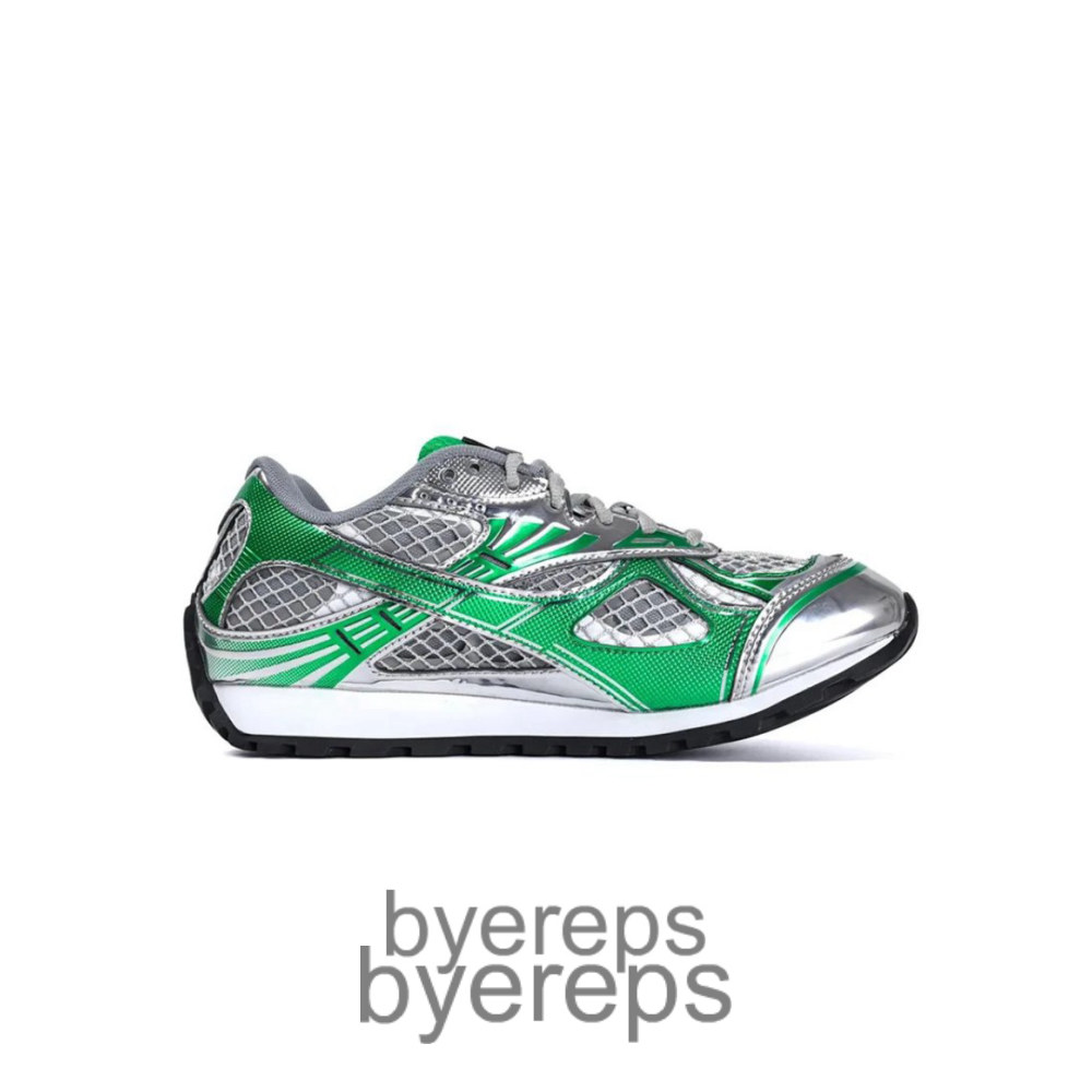 Bottega Veneta Orbit Sneakers Silver Parakeet