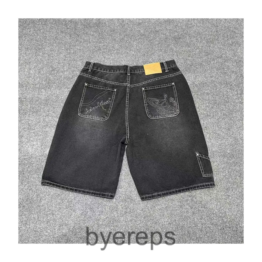 Unbranded Broken planet embroidered jorts ( has blue also ) — photo 3 of 4