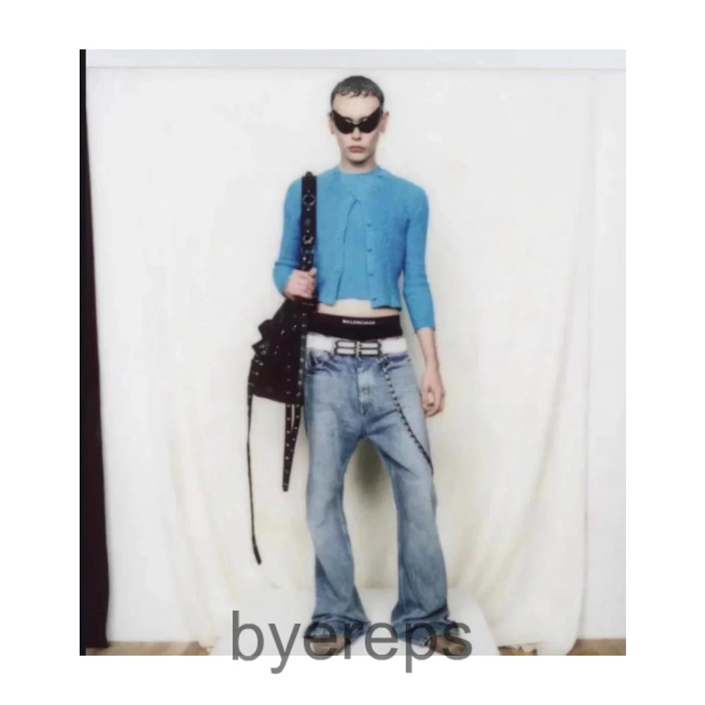 Unbranded Budget Lost Tape Jeans (Grey) — photo 4 of 4