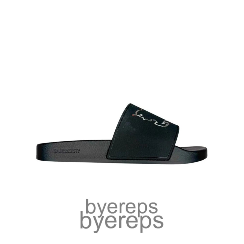 Burberry Vintage Check Furley Slides Black