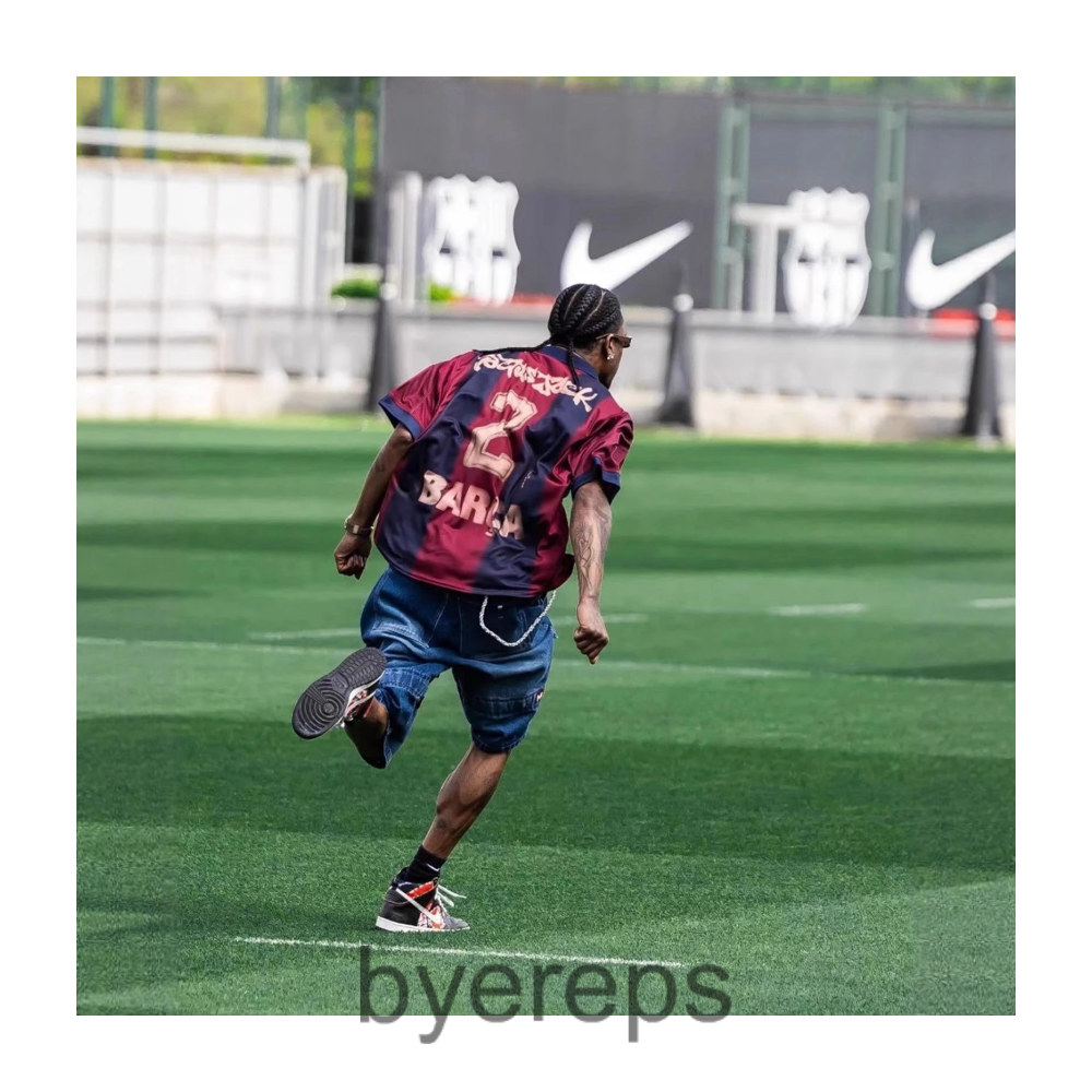 Unbranded Cactus Jack X Spotify FC Barcelona shorts — photo 3 of 4